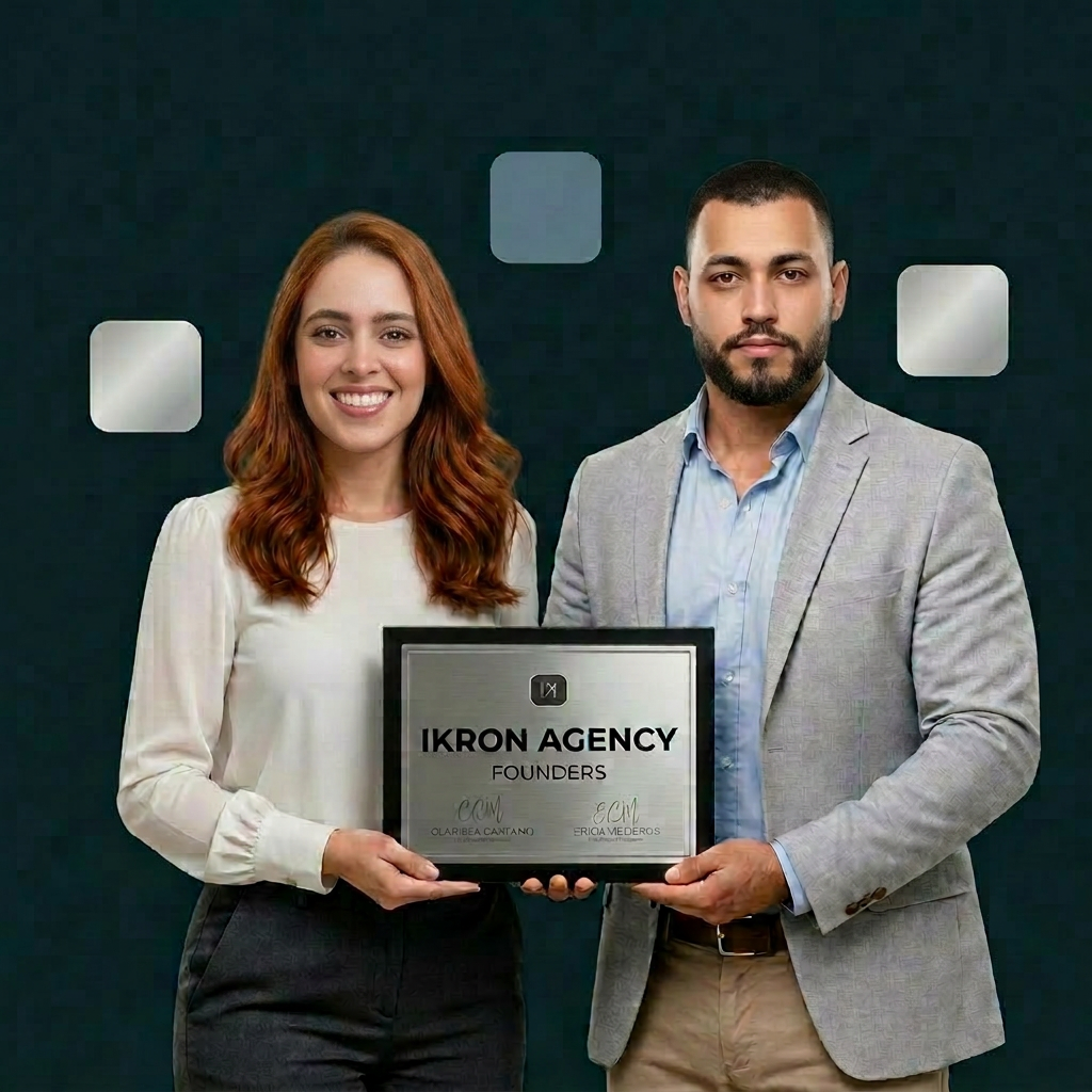 Clarissa Caetano e Erick Medeiros, fundadores da Ikron Agency